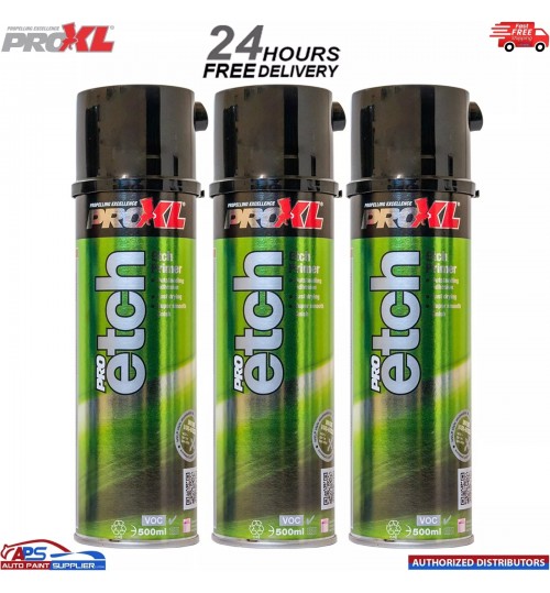 3X PRO XL PRO ETCH PRIMER AEROSOL SPRAY - 500ML PROXL HIGH QUALITY - GREY